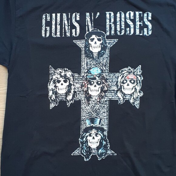 Guns n' Roses - Cross Logo - New Large Black T-Shirt - Picture 2 of 4